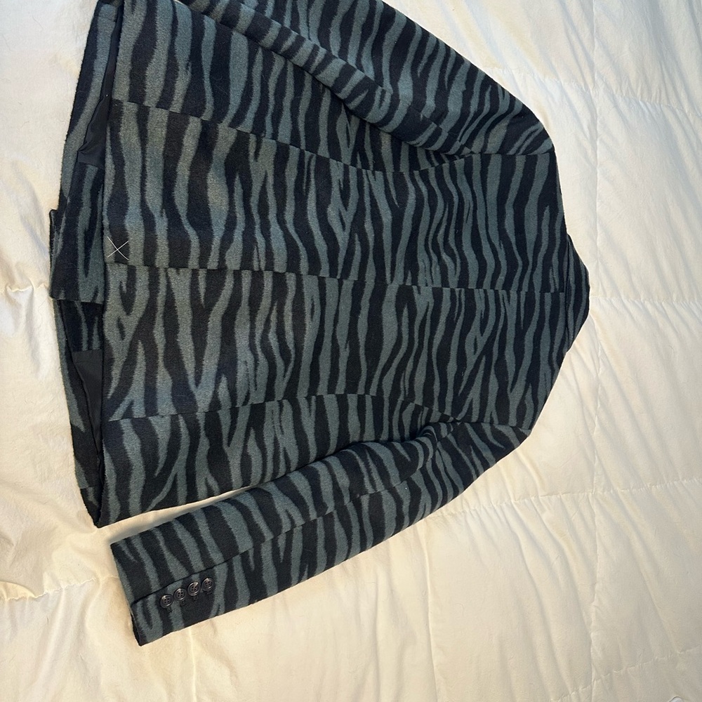 Ann Taylor Black and Gray Textured Blazer